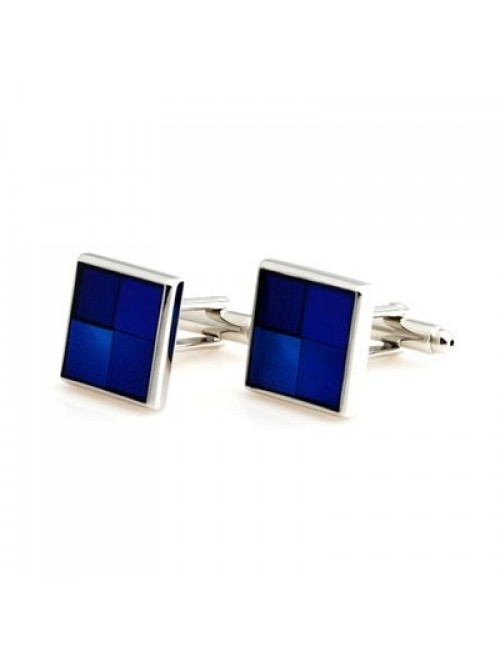 Blue Enamel Four Squares