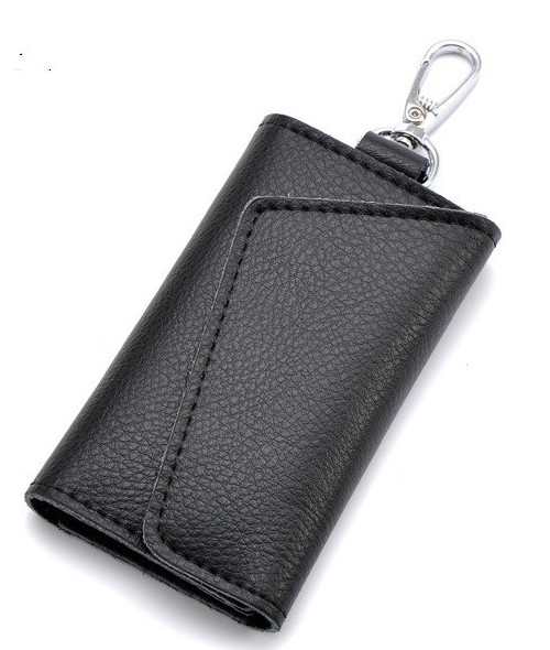 Genuine  Black Leather Key Holder Wallet