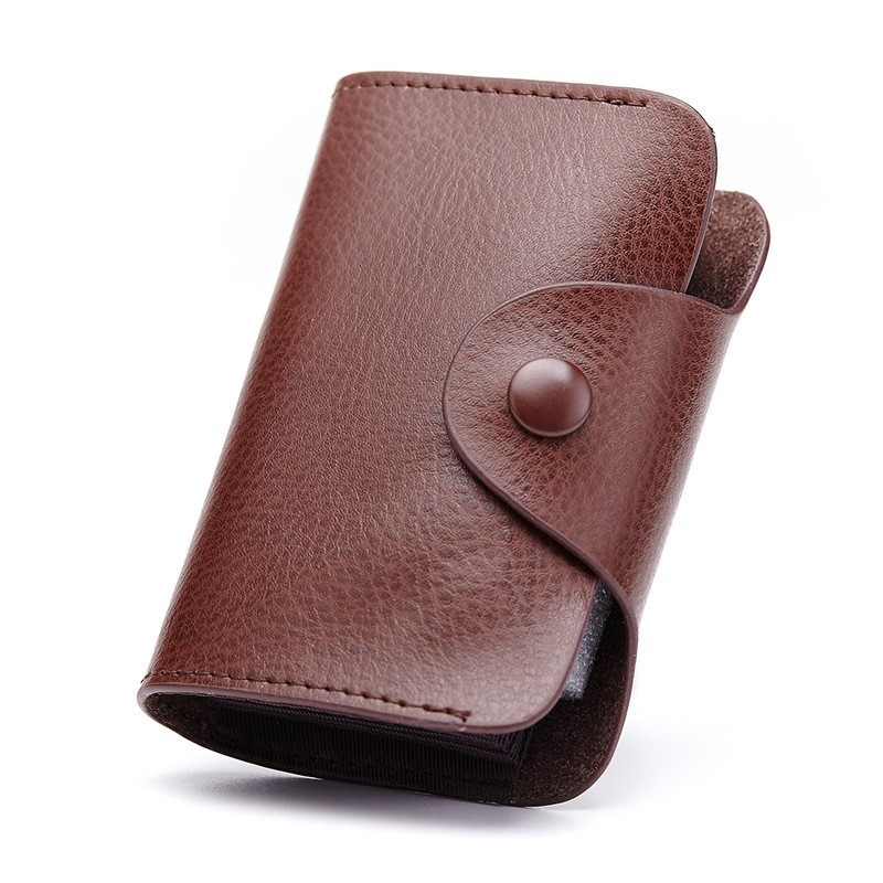 Genuine  Brown Leather Credit Card Holder 