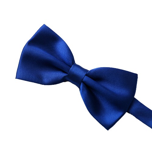 Elegant Solid Bow Tie, Electric Blue