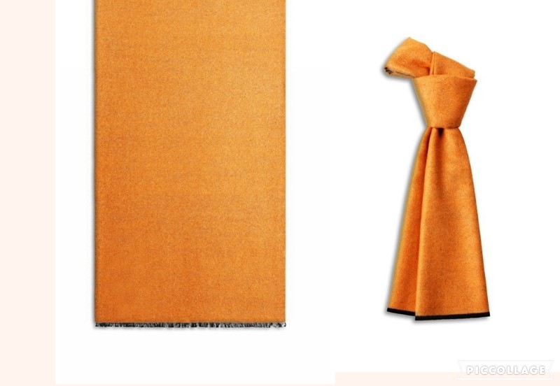 Solid Colored Scarves, Grey/Orange