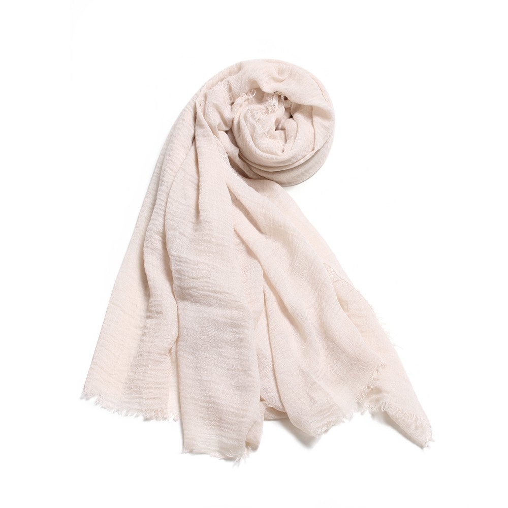 Solid Color Casual Scarves, Off White